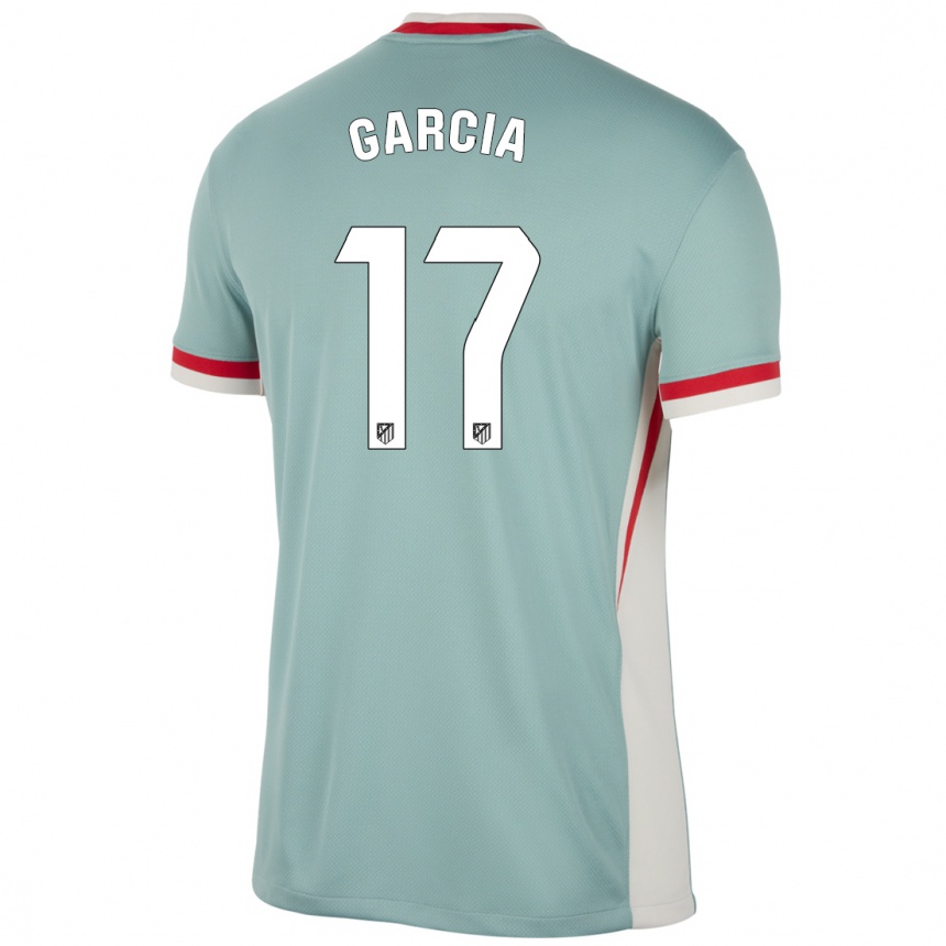 Niño Fútbol Camiseta Gaby García #17 Beige Claro Azul 2ª Equipación 2024/25 México