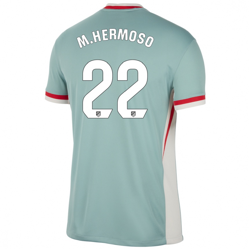 Niño Fútbol Camiseta Mario Hermoso #22 Beige Claro Azul 2ª Equipación 2024/25 México