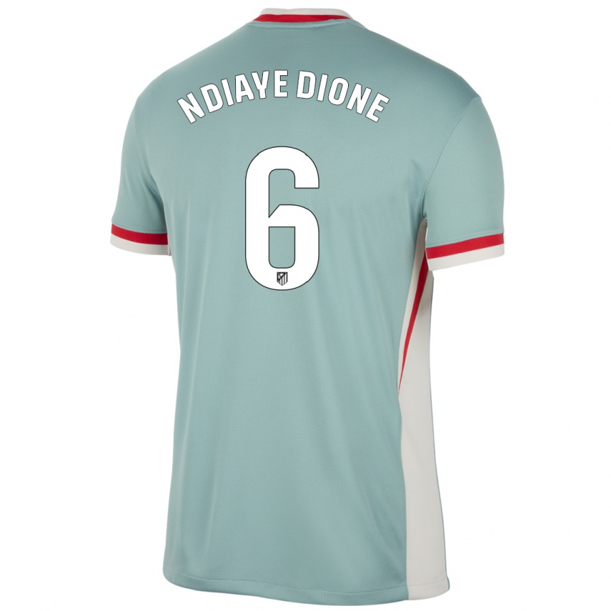 Niño Fútbol Camiseta Assane Ndiaye Dione #6 Beige Claro Azul 2ª Equipación 2024/25 México