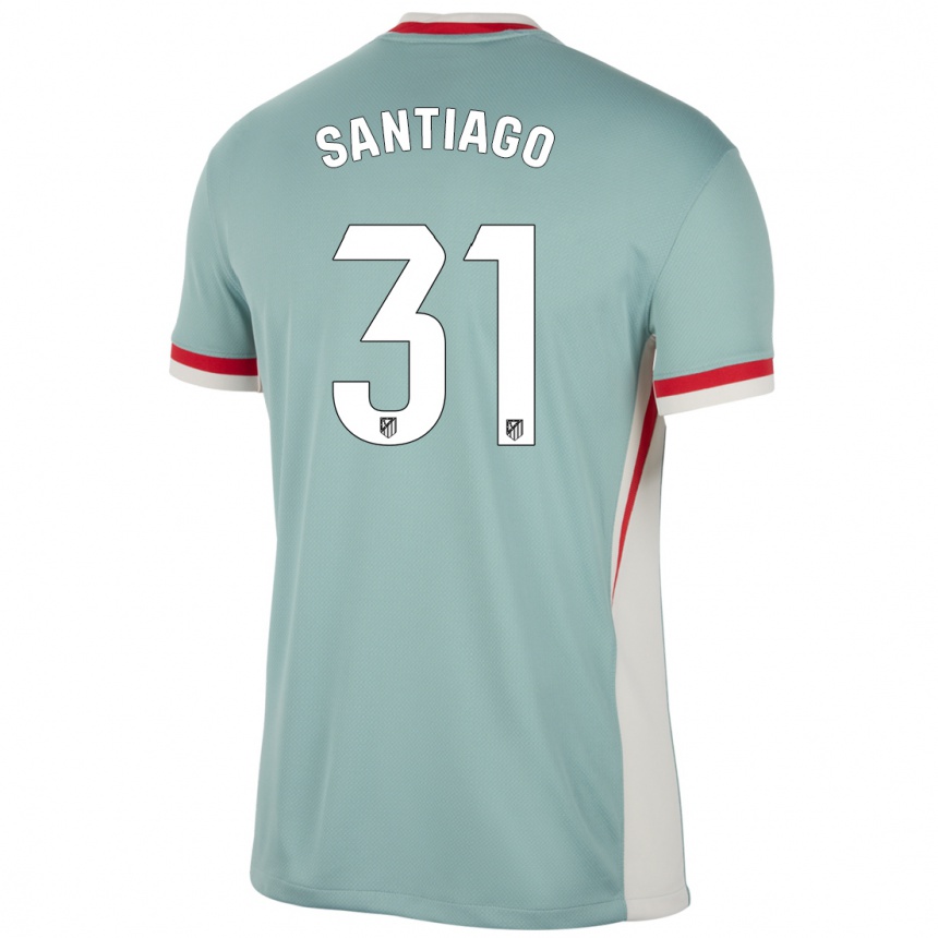 Niño Fútbol Camiseta Abraham Santiago #31 Beige Claro Azul 2ª Equipación 2024/25 México