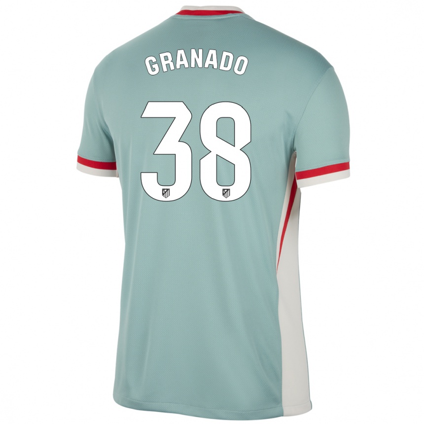 Niño Fútbol Camiseta Adrian Granado #38 Beige Claro Azul 2ª Equipación 2024/25 México