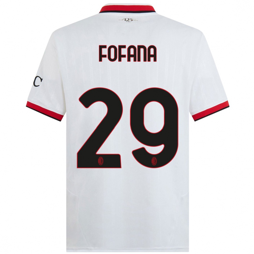 Niño Fútbol Camiseta Youssouf Fofana #29 Blanco Negro Rojo 2ª Equipación 2024/25 México