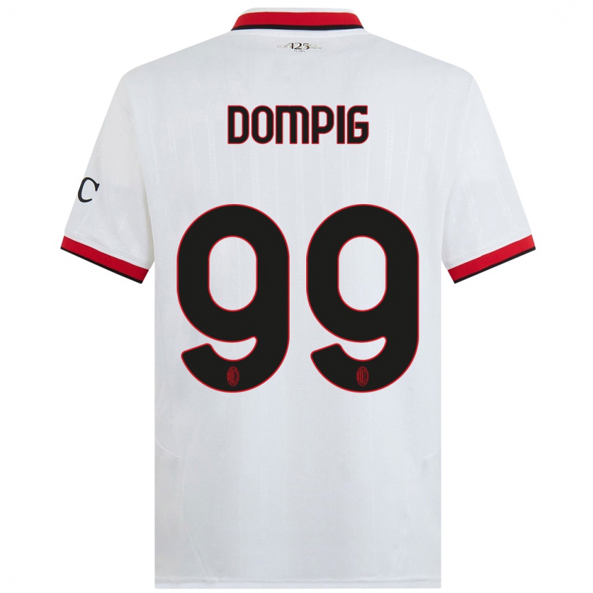 Niño Fútbol Camiseta Chanté Dompig #99 Blanco Negro Rojo 2ª Equipación 2024/25 México