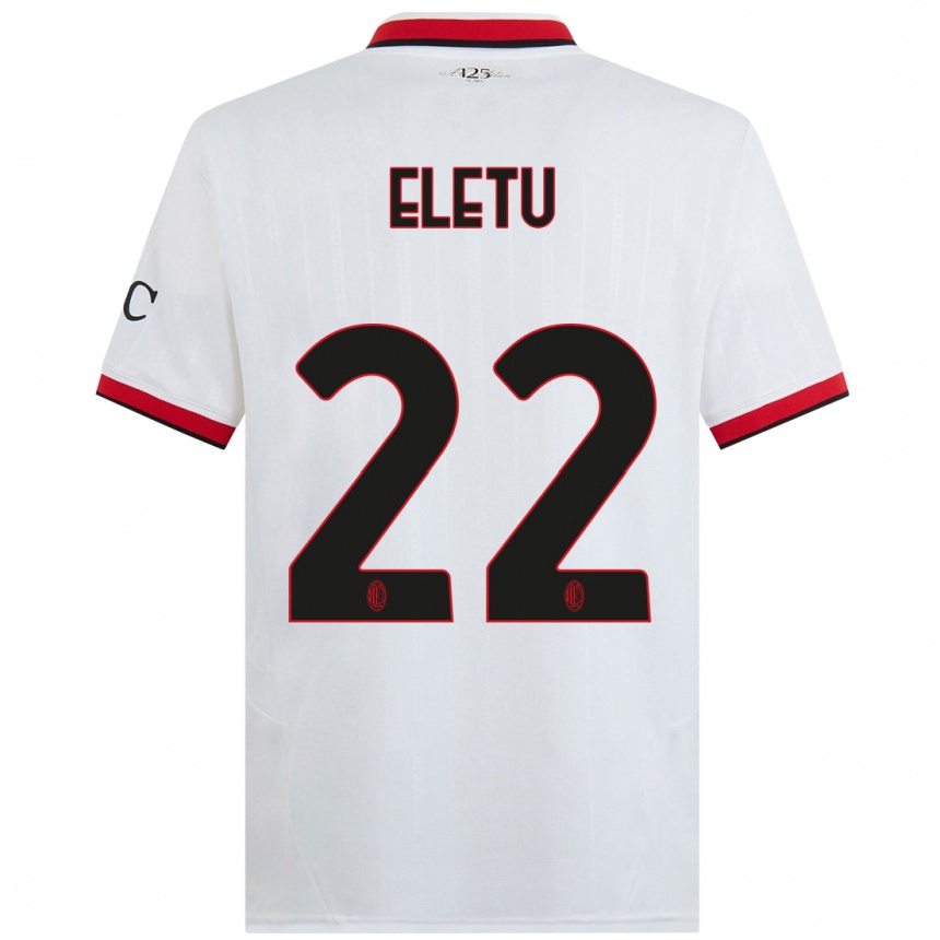 Niño Fútbol Camiseta Victor Eletu #22 Blanco Negro Rojo 2ª Equipación 2024/25 México