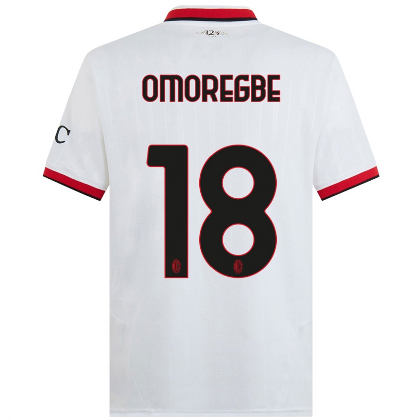 Niño Fútbol Camiseta Bob Murphy Omoregbe #18 Blanco Negro Rojo 2ª Equipación 2024/25 México