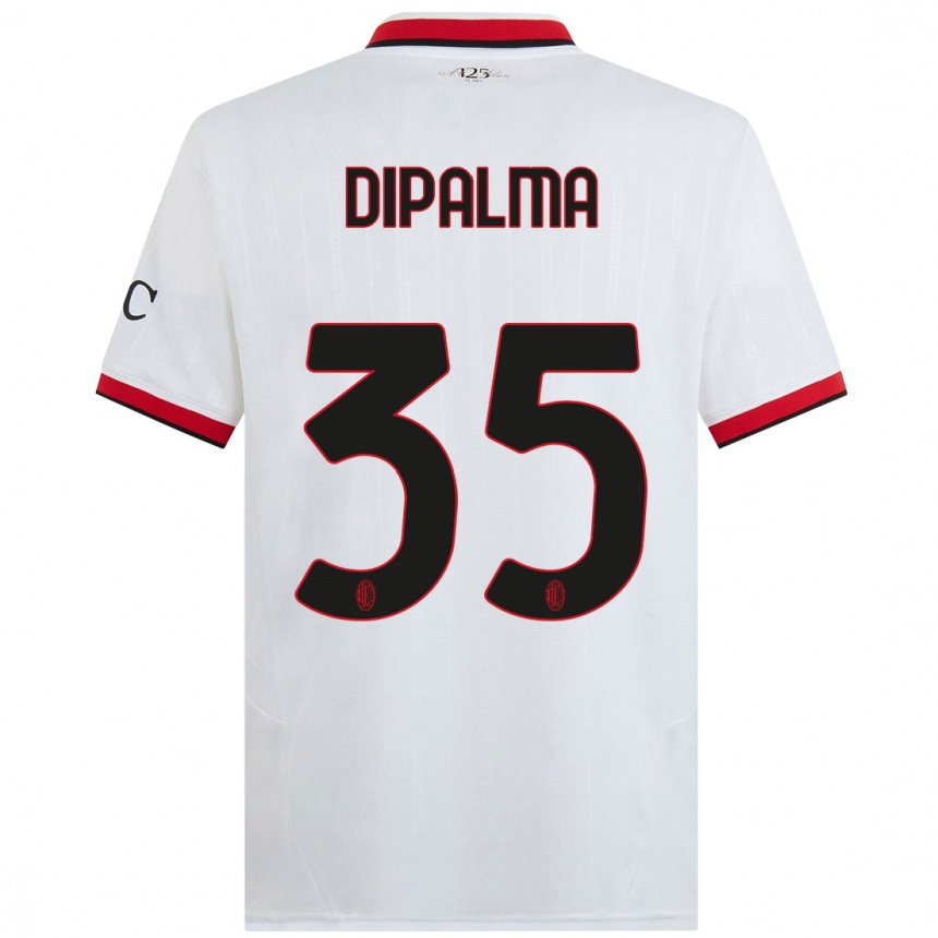 Niño Fútbol Camiseta Matteo Dipalma #35 Blanco Negro Rojo 2ª Equipación 2024/25 México