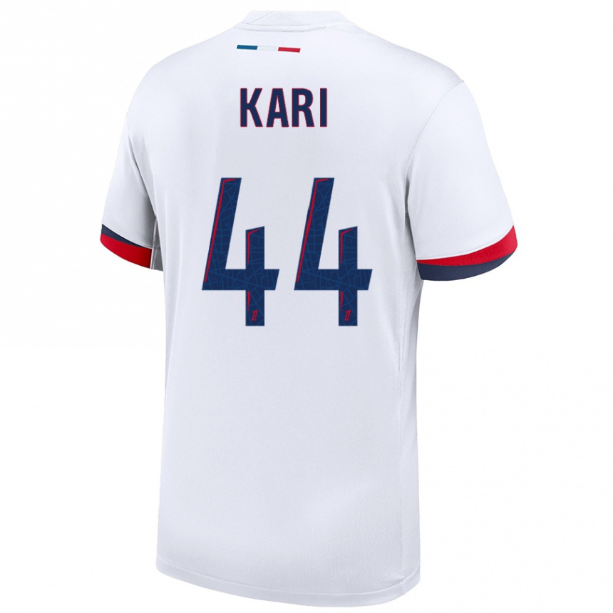 Niño Fútbol Camiseta Ayman Kari #44 Blanco Azul Rojo 2ª Equipación 2024/25 México