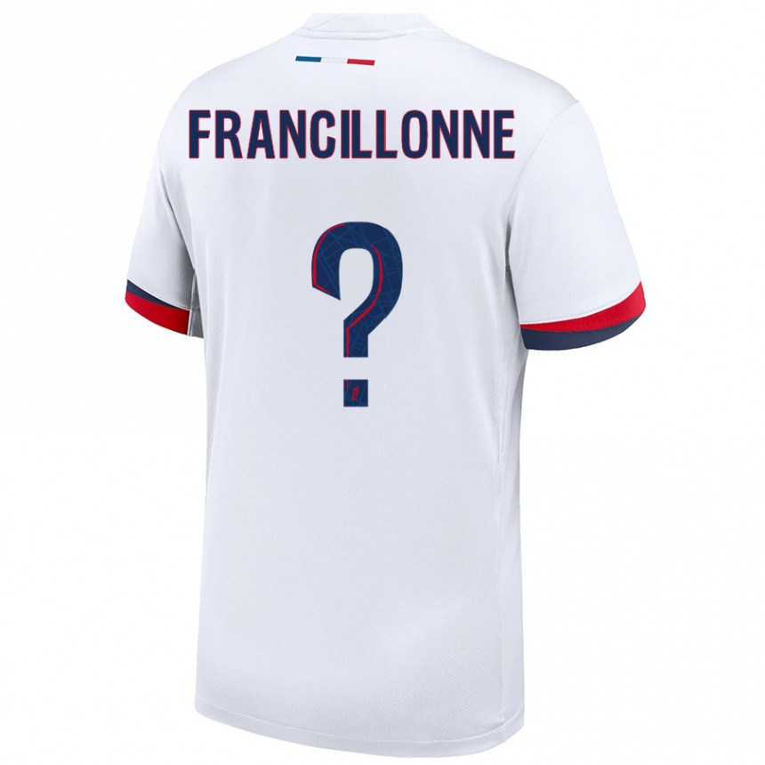 Niño Fútbol Camiseta Bryan Francillonne #0 Blanco Azul Rojo 2ª Equipación 2024/25 México