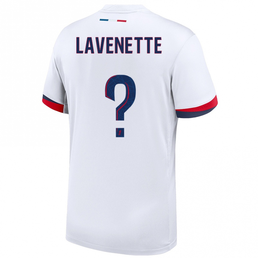 Niño Fútbol Camiseta Mathias Lavenette #0 Blanco Azul Rojo 2ª Equipación 2024/25 México