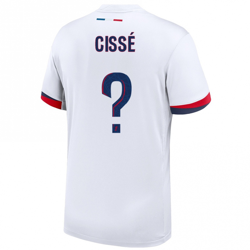 Niño Fútbol Camiseta Mory Cissé #0 Blanco Azul Rojo 2ª Equipación 2024/25 México