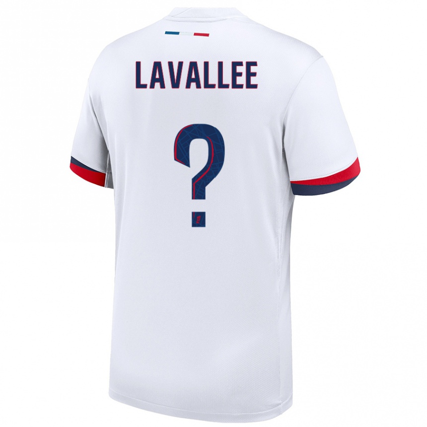 Niño Fútbol Camiseta Lucas Lavallee #0 Blanco Azul Rojo 2ª Equipación 2024/25 México