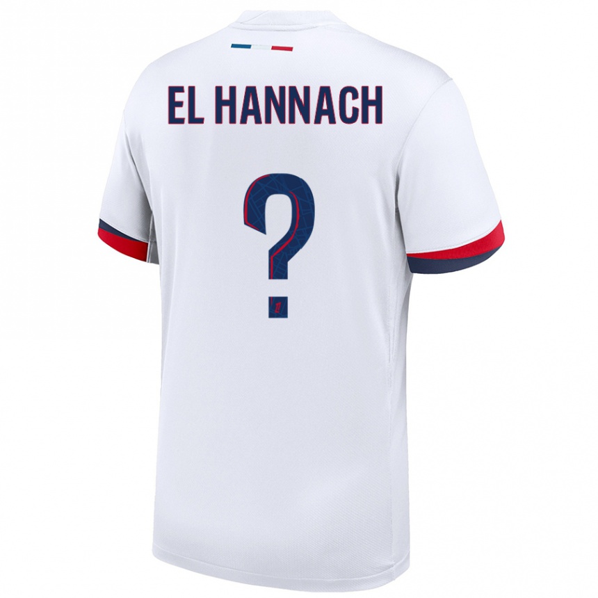 Niño Fútbol Camiseta Younes El Hannach #0 Blanco Azul Rojo 2ª Equipación 2024/25 México