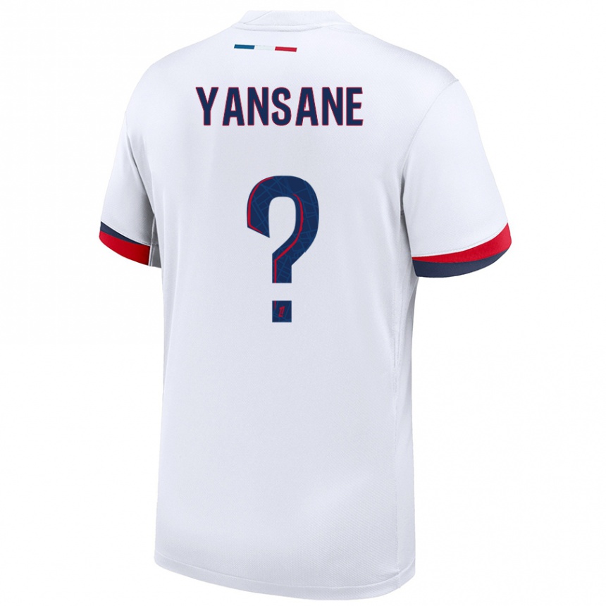 Niño Fútbol Camiseta Sekou Yansane #0 Blanco Azul Rojo 2ª Equipación 2024/25 México