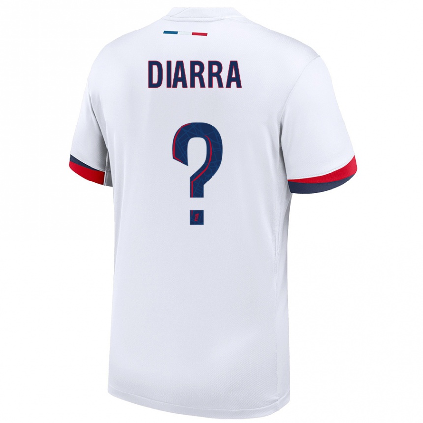 Niño Fútbol Camiseta Ibrahim Diarra #0 Blanco Azul Rojo 2ª Equipación 2024/25 México