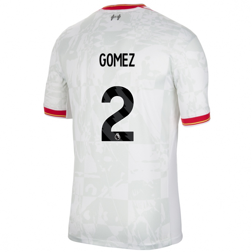 Niño Fútbol Camiseta Joe Gomez #2 Blanco Rojo Negro Equipación Tercera 2024/25 México