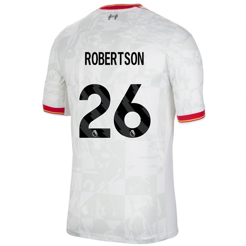 Niño Fútbol Camiseta Andrew Robertson #26 Blanco Rojo Negro Equipación Tercera 2024/25 México