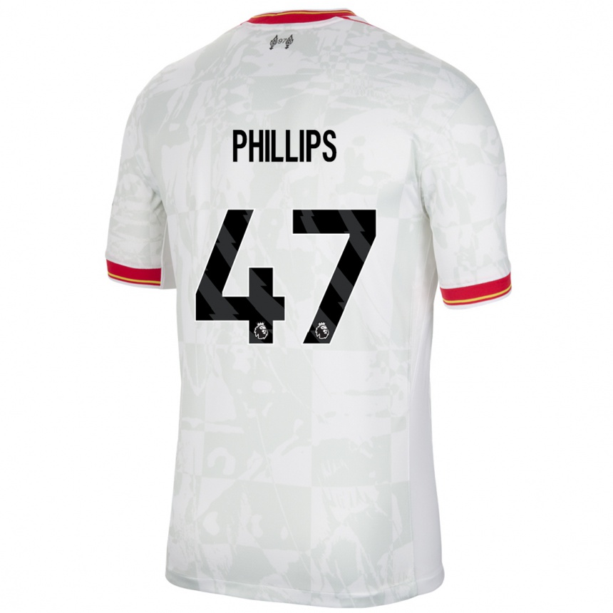 Niño Fútbol Camiseta Nathaniel Phillips #47 Blanco Rojo Negro Equipación Tercera 2024/25 México