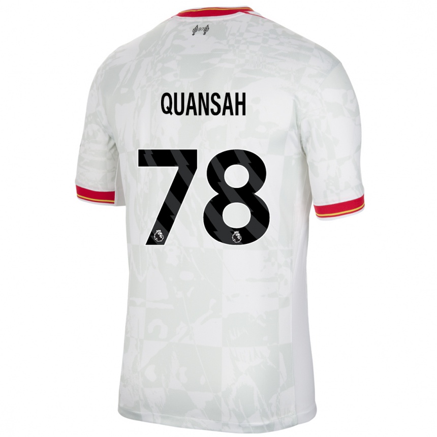 Niño Fútbol Camiseta Jarell Quansah #78 Blanco Rojo Negro Equipación Tercera 2024/25 México