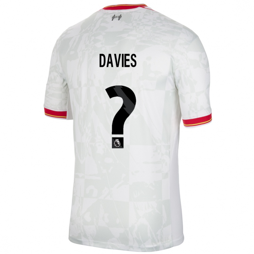 Niño Fútbol Camiseta Harvey Davies #0 Blanco Rojo Negro Equipación Tercera 2024/25 México