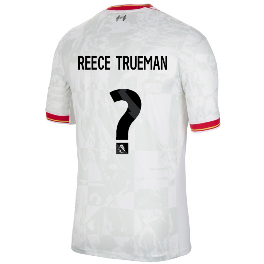 Niño Fútbol Camiseta Reece Trueman #0 Blanco Rojo Negro Equipación Tercera 2024/25 México