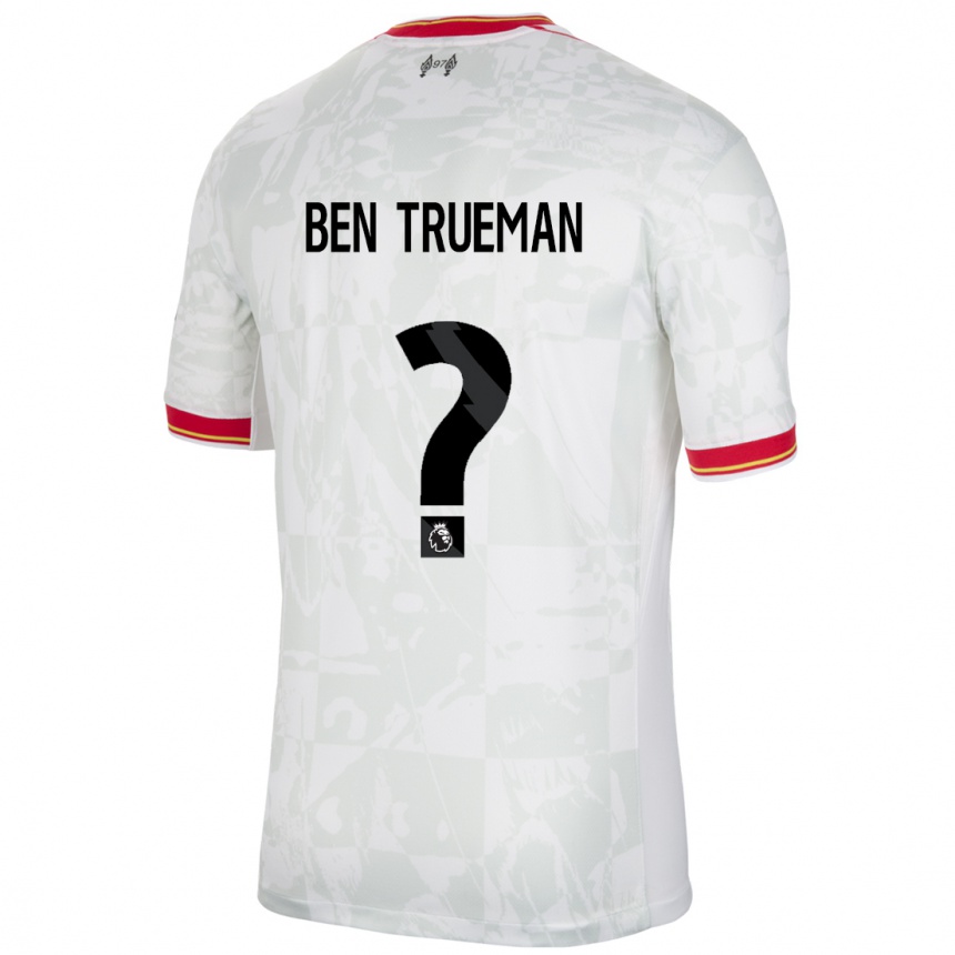 Niño Fútbol Camiseta Ben Trueman #0 Blanco Rojo Negro Equipación Tercera 2024/25 México