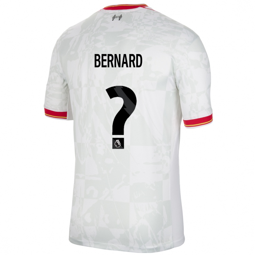 Niño Fútbol Camiseta Dj Bernard #0 Blanco Rojo Negro Equipación Tercera 2024/25 México