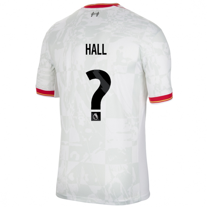 Niño Fútbol Camiseta Bailey Hall #0 Blanco Rojo Negro Equipación Tercera 2024/25 México