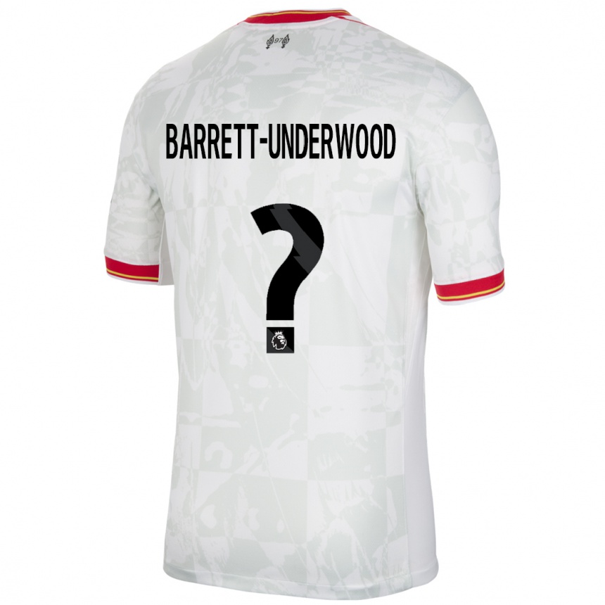 Niño Fútbol Camiseta Keehan Barrett-Underwood #0 Blanco Rojo Negro Equipación Tercera 2024/25 México