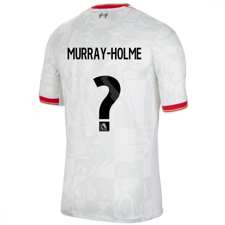 Niño Fútbol Camiseta Hadyn Murray-Holme #0 Blanco Rojo Negro Equipación Tercera 2024/25 México