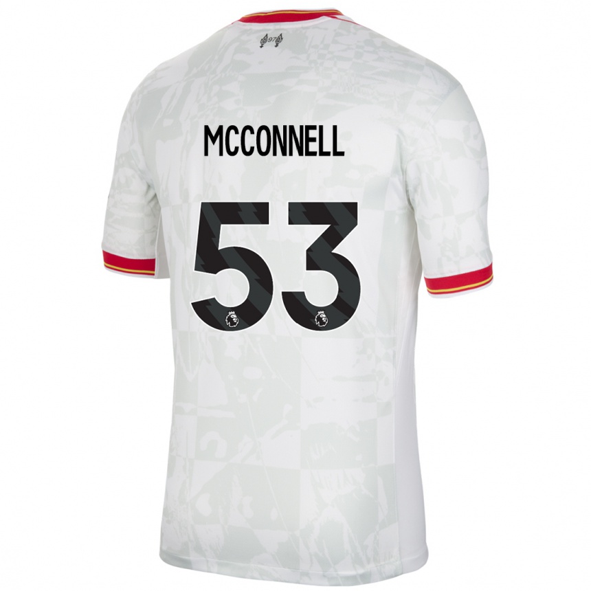 Niño Fútbol Camiseta James Mcconnell #53 Blanco Rojo Negro Equipación Tercera 2024/25 México