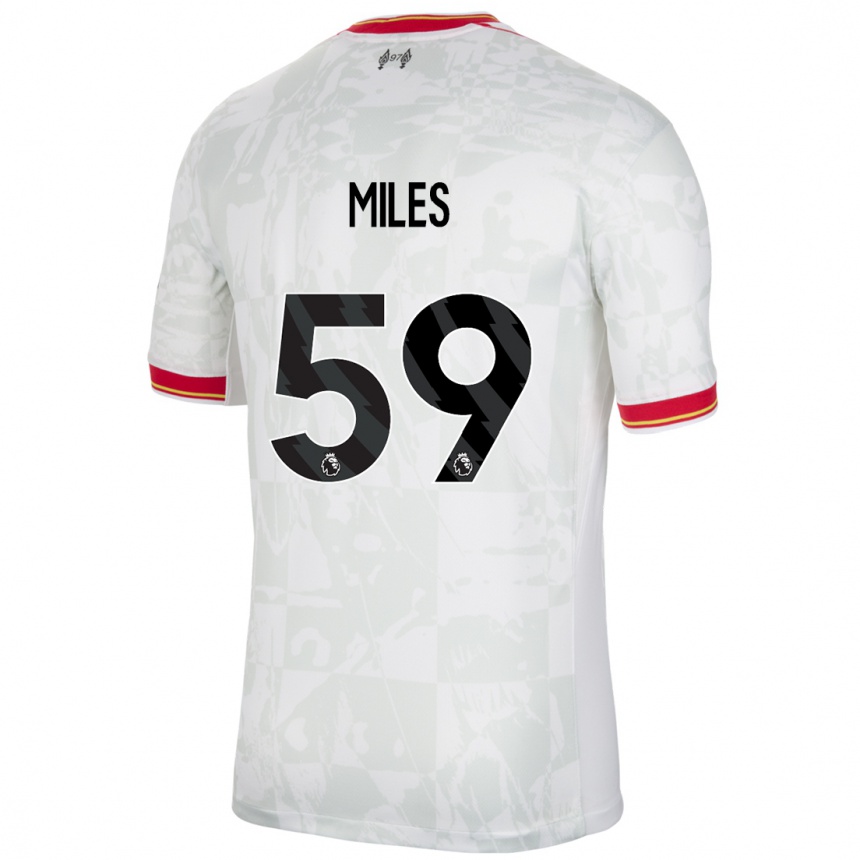 Niño Fútbol Camiseta Terence Miles #59 Blanco Rojo Negro Equipación Tercera 2024/25 México