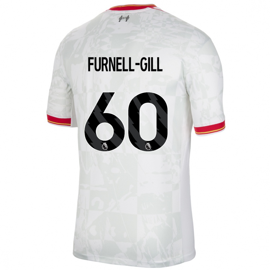 Niño Fútbol Camiseta Luca Furnell-Gill #60 Blanco Rojo Negro Equipación Tercera 2024/25 México