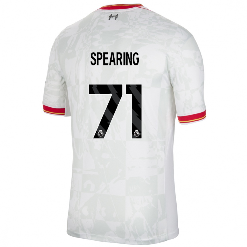 Niño Fútbol Camiseta Jay Spearing #71 Blanco Rojo Negro Equipación Tercera 2024/25 México