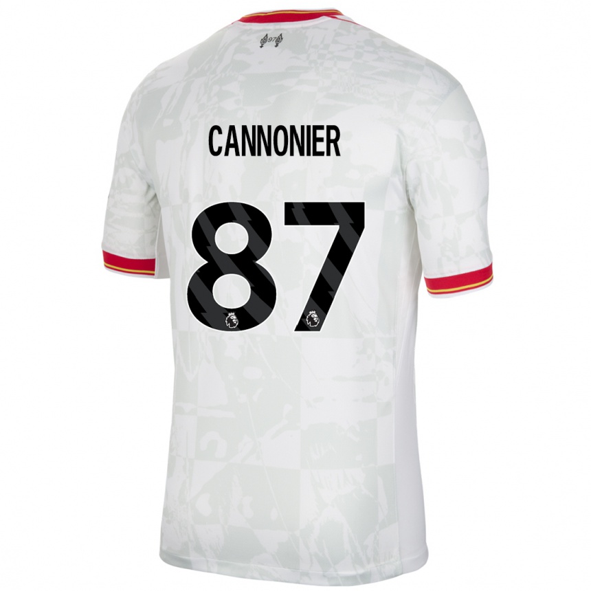 Niño Fútbol Camiseta Oakley Cannonier #87 Blanco Rojo Negro Equipación Tercera 2024/25 México