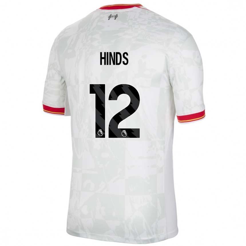 Niño Fútbol Camiseta Taylor Hinds #12 Blanco Rojo Negro Equipación Tercera 2024/25 México