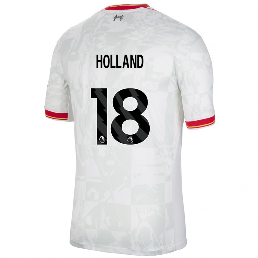 Niño Fútbol Camiseta Ceri Holland #18 Blanco Rojo Negro Equipación Tercera 2024/25 México