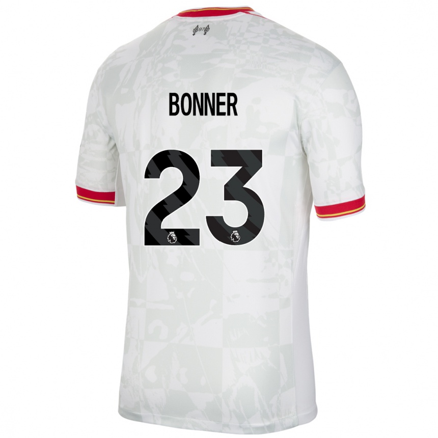 Niño Fútbol Camiseta Gemma Bonner #23 Blanco Rojo Negro Equipación Tercera 2024/25 México