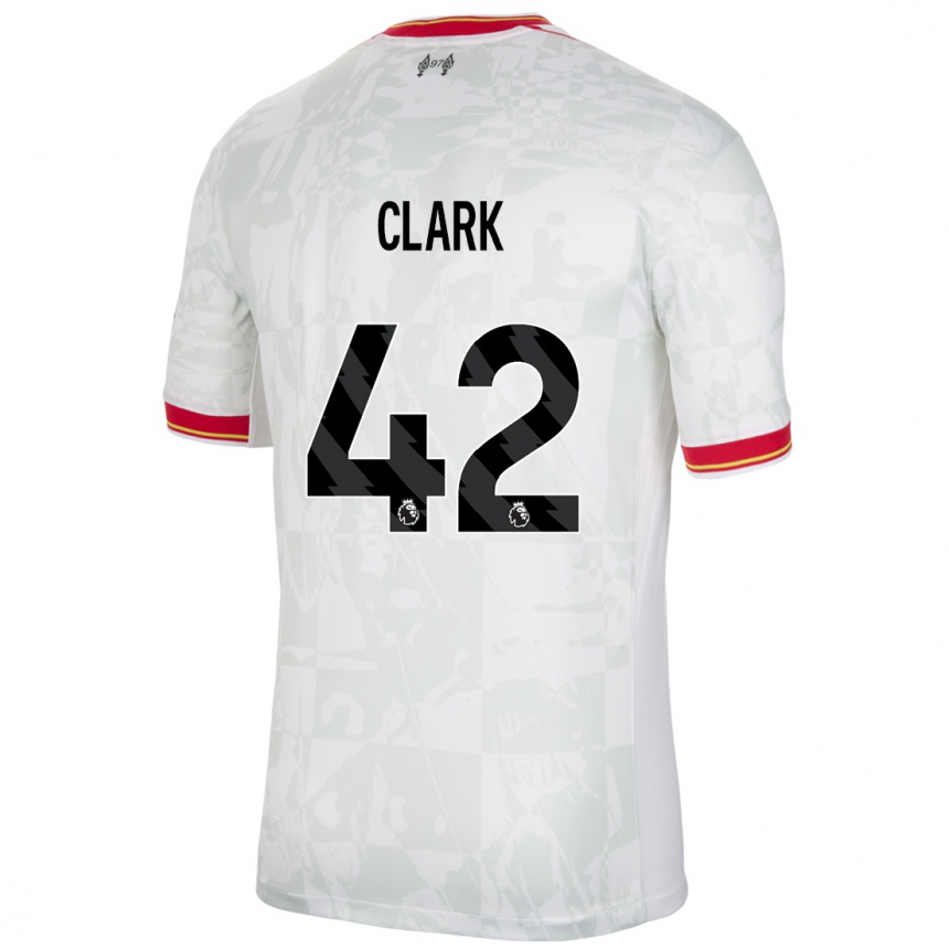 Niño Fútbol Camiseta Bobby Clark #42 Blanco Rojo Negro Equipación Tercera 2024/25 México