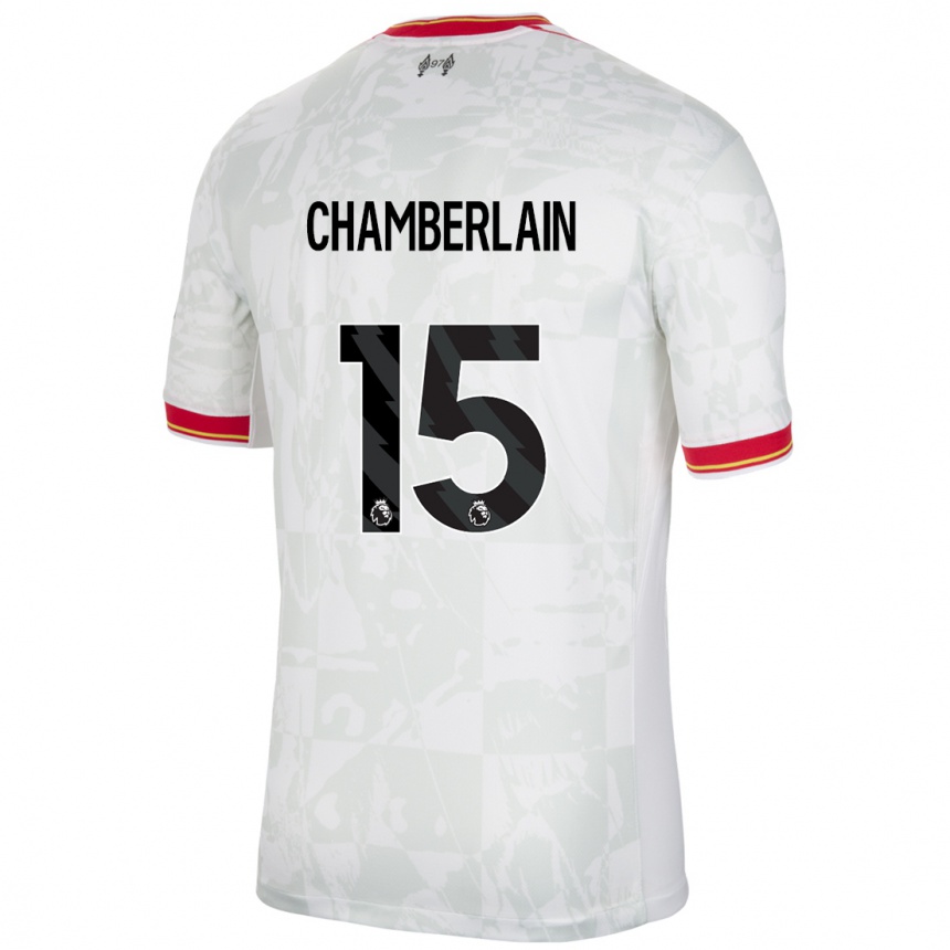 Niño Fútbol Camiseta Alex Oxlade Chamberlain #15 Blanco Rojo Negro Equipación Tercera 2024/25 México