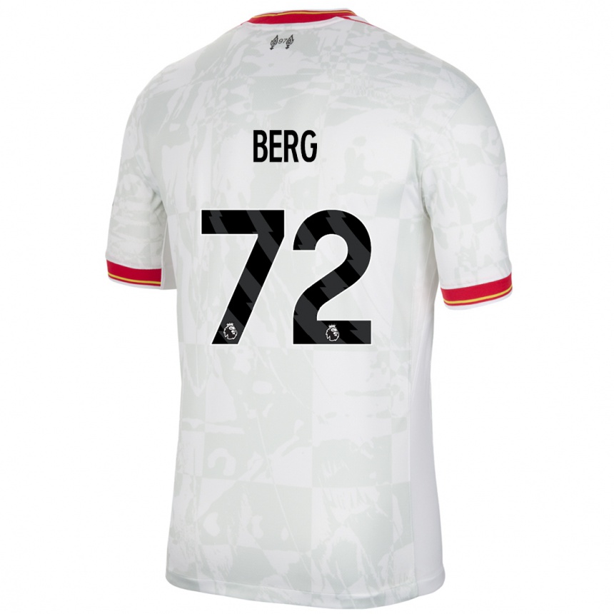 Niño Fútbol Camiseta Sepp Van Den Berg #72 Blanco Rojo Negro Equipación Tercera 2024/25 México