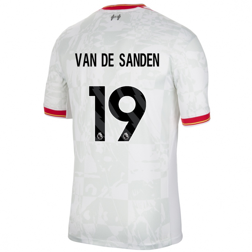 Niño Fútbol Camiseta Shanice Van De Sanden #19 Blanco Rojo Negro Equipación Tercera 2024/25 México