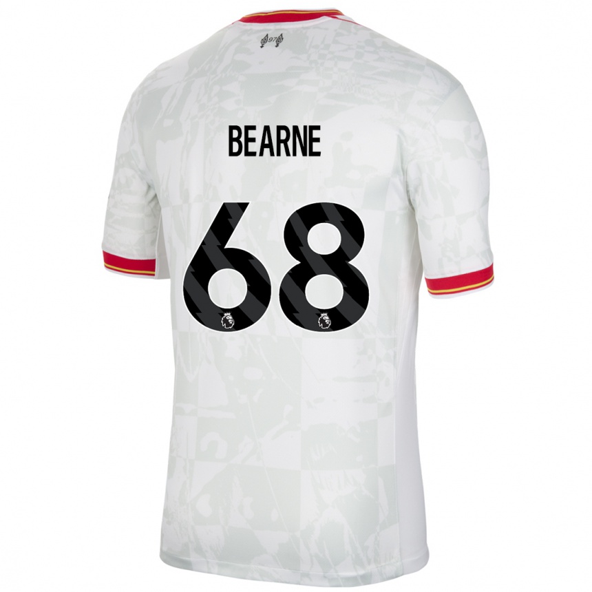 Niño Fútbol Camiseta Jack Bearne #68 Blanco Rojo Negro Equipación Tercera 2024/25 México