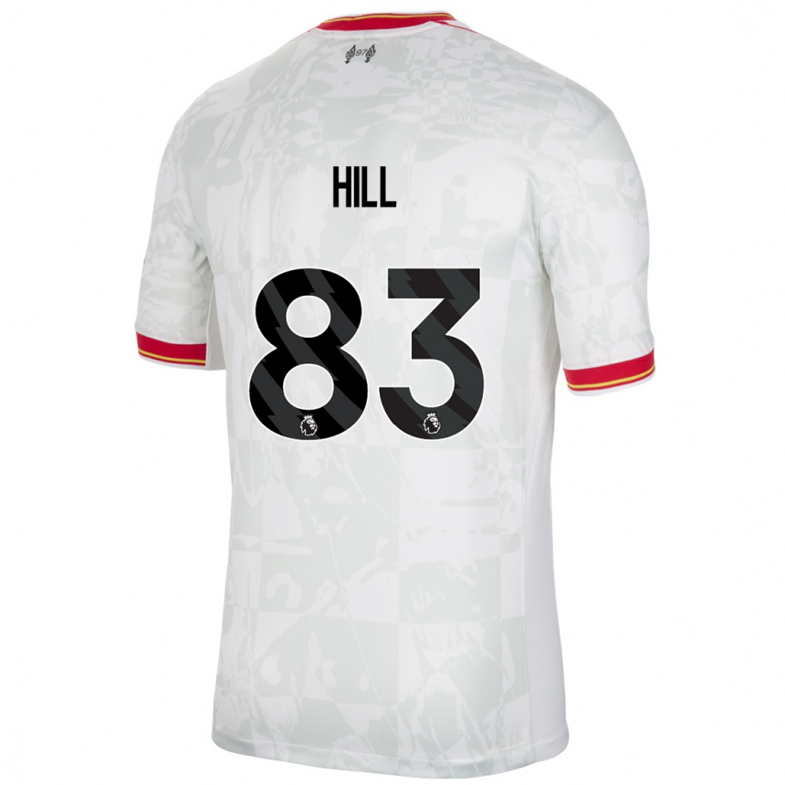 Niño Fútbol Camiseta Thomas Hill #83 Blanco Rojo Negro Equipación Tercera 2024/25 México