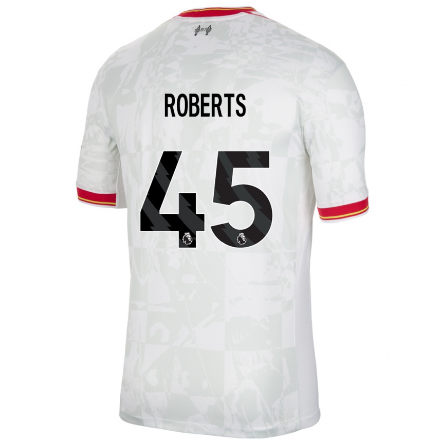 Niño Fútbol Camiseta Iwan Roberts #45 Blanco Rojo Negro Equipación Tercera 2024/25 México