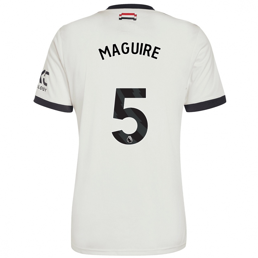 Niño Fútbol Camiseta Harry Maguire #5 Blanquecino Equipación Tercera 2024/25 México