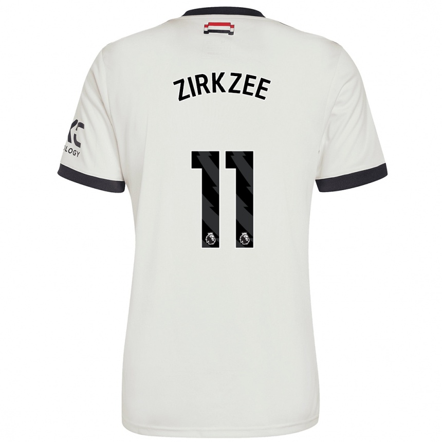 Niño Fútbol Camiseta Joshua Zirkzee #11 Blanquecino Equipación Tercera 2024/25 México