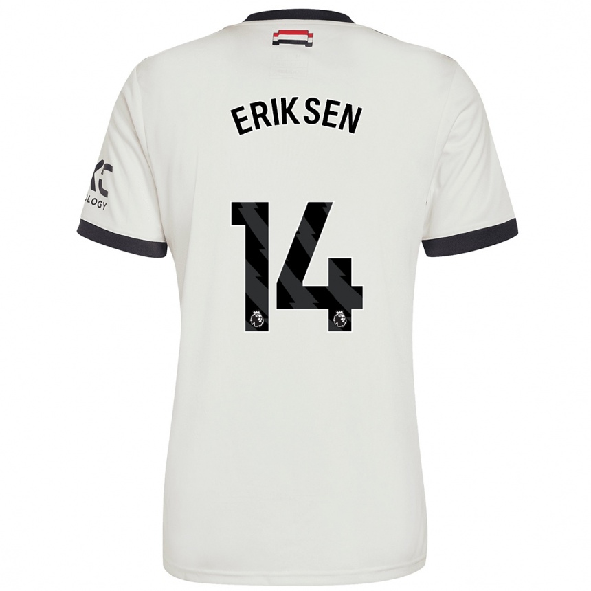 Niño Fútbol Camiseta Christian Eriksen #14 Blanquecino Equipación Tercera 2024/25 México