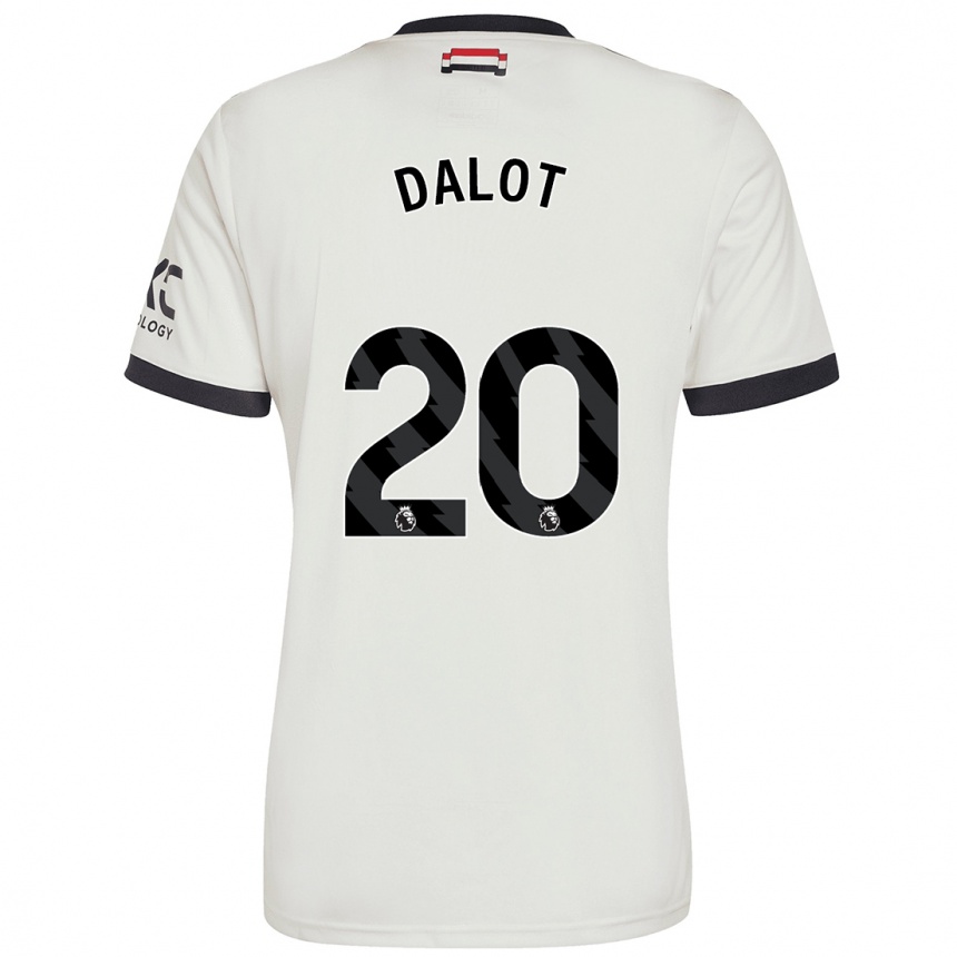 Niño Fútbol Camiseta Diogo Dalot #20 Blanquecino Equipación Tercera 2024/25 México