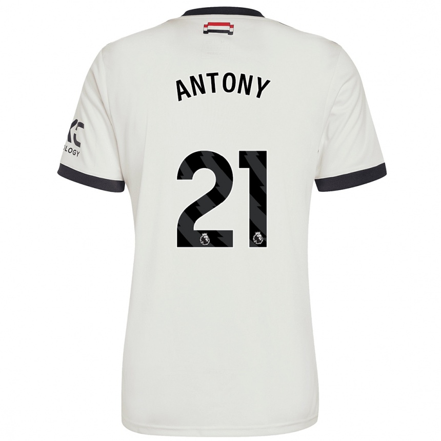 Niño Fútbol Camiseta Antony #21 Blanquecino Equipación Tercera 2024/25 México