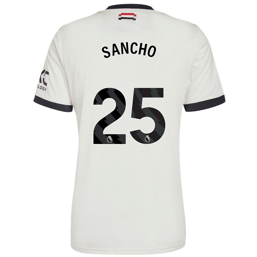 Niño Fútbol Camiseta Jadon Sancho #25 Blanquecino Equipación Tercera 2024/25 México